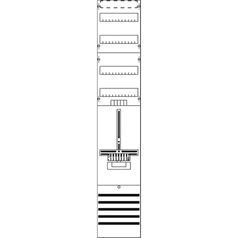 ABB Striebel & John DF19P1V Zählerfeld 9RE 1Z+2RE vorverdrahtet mit Zählerkreuz