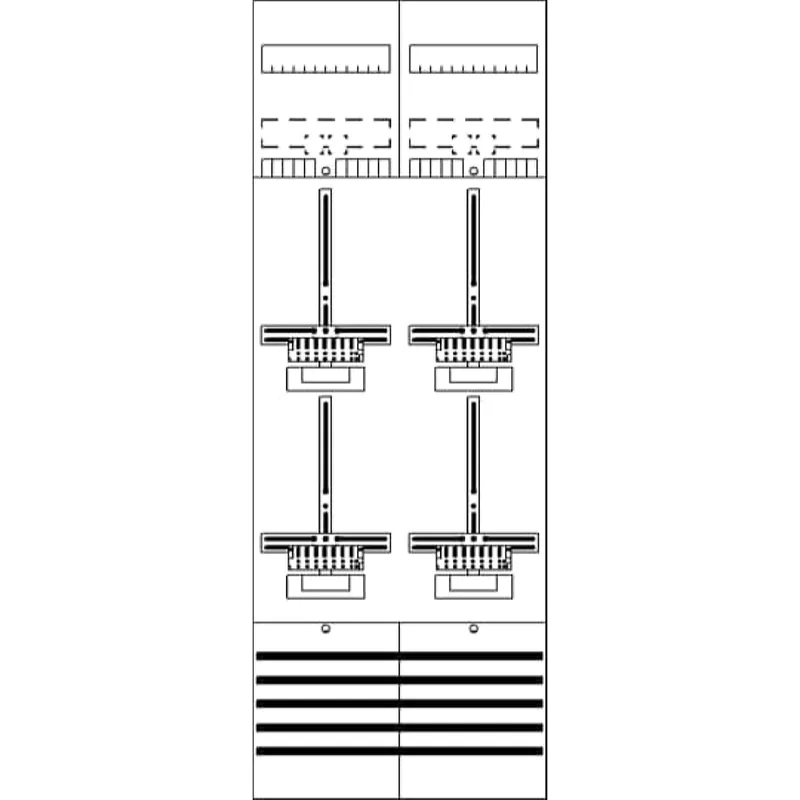 ABB Striebel & John DF29P4 Zählerfeld 9RE 4Z vorverdrahtet mit Zählerkreuz