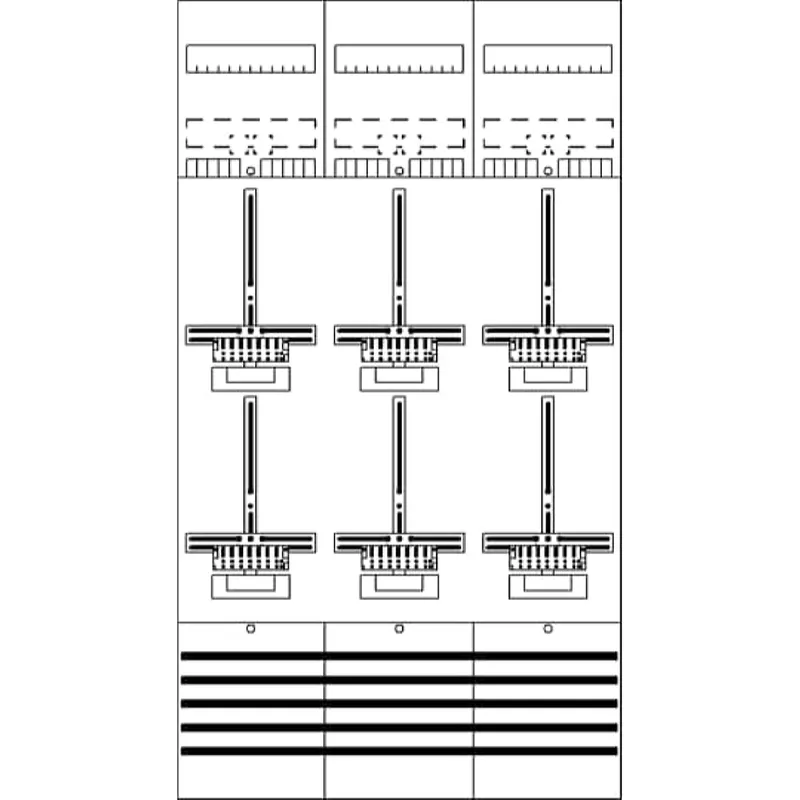 ABB Striebel & John DF39P6 Zählerfeld 9RE 6Z vorverdrahtet mit Zählerkreuz