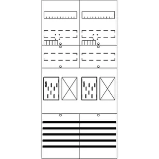ABB Striebel & John BF27F22 Zählerfeld 7RE 2Z2R vorverdrahtet mit BKE-I