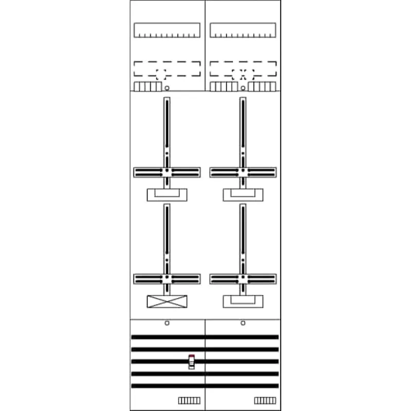 ABB Striebel & John DF29G3B Zählerfeld 9RE 3Z1S vorverdrahtet mit Zählerkreuz