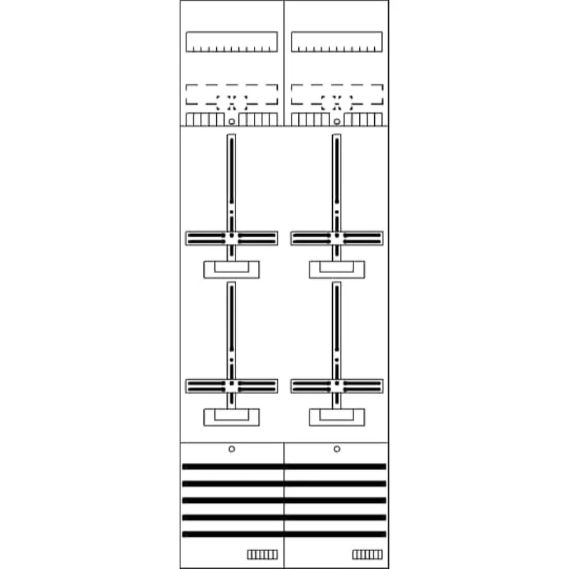 ABB Striebel & John DF29G4 Zählerfeld 9RE 4Z vorverdrahtet mit Zählerkreuz