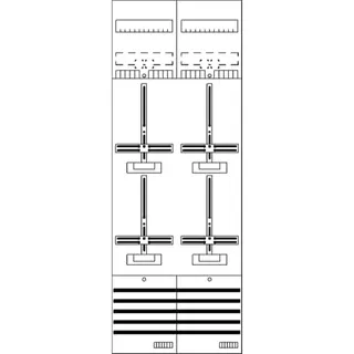 ABB Striebel & John DF29G4 Zählerfeld 9RE 4Z vorverdrahtet mit Zählerkreuz