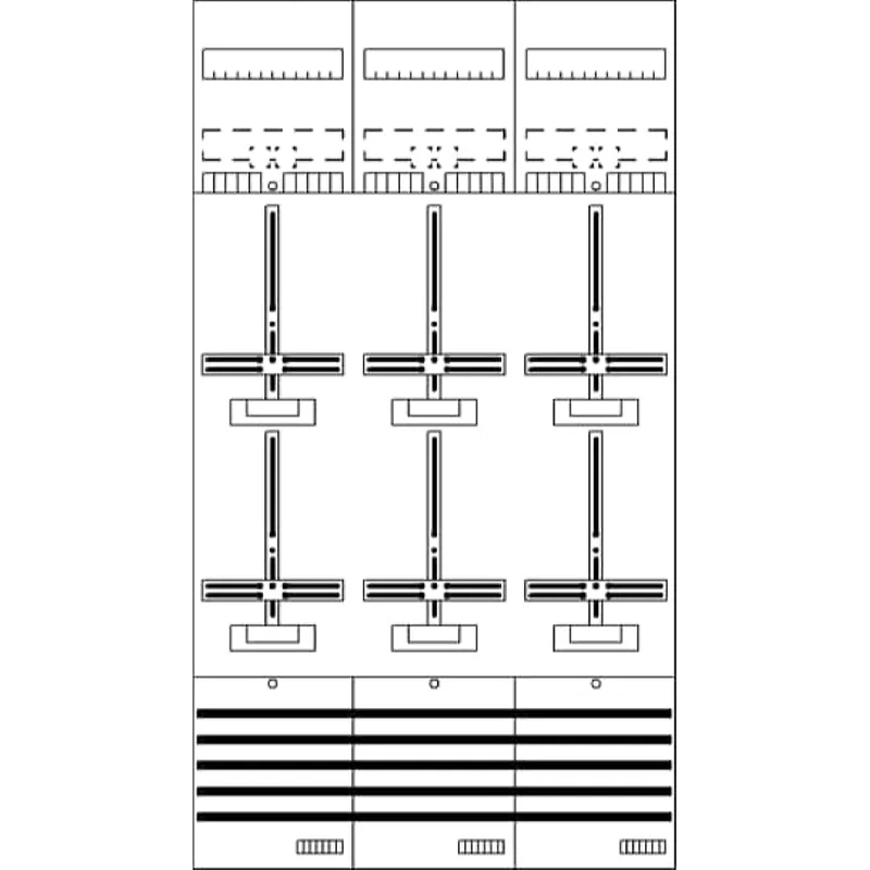 ABB Striebel & John DF39G6 Zählerfeld 9RE 6Z vorverdrahtet mit Zählerkreuz