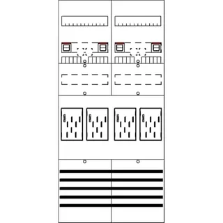 ABB Striebel & John BF27T4 Zählerfeld 7RE 4Z vorverdrahtet mit BKE-I