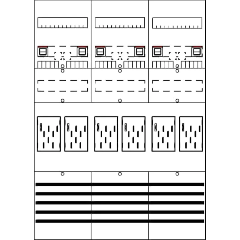 ABB Striebel & John BF37T6 Zählerfeld 7RE 6Z vorverdrahtet mit BKE-I