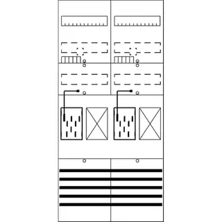 ABB Striebel & John BF27M22 Zählerfeld 7RE 2Z2R vorverdrahtet mit BKE-I