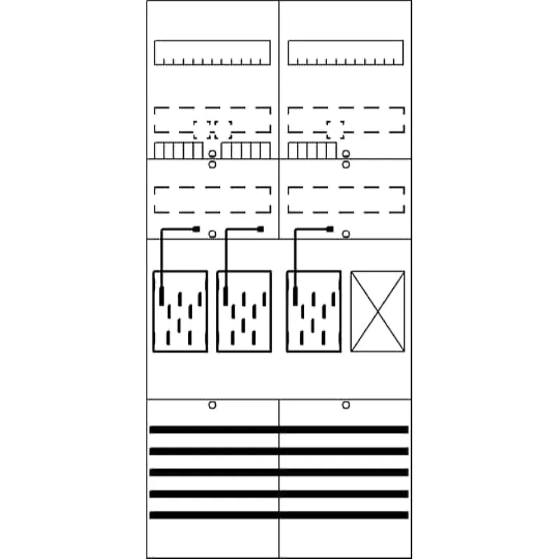 ABB Striebel & John BF27M31 Zählerfeld 7RE 3Z1R vorverdrahtet mit BKE-I