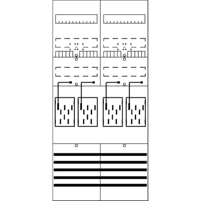 ABB Striebel & John BF27M4 Zählerfeld 7RE 4Z vorverdrahtet mit BKE-I