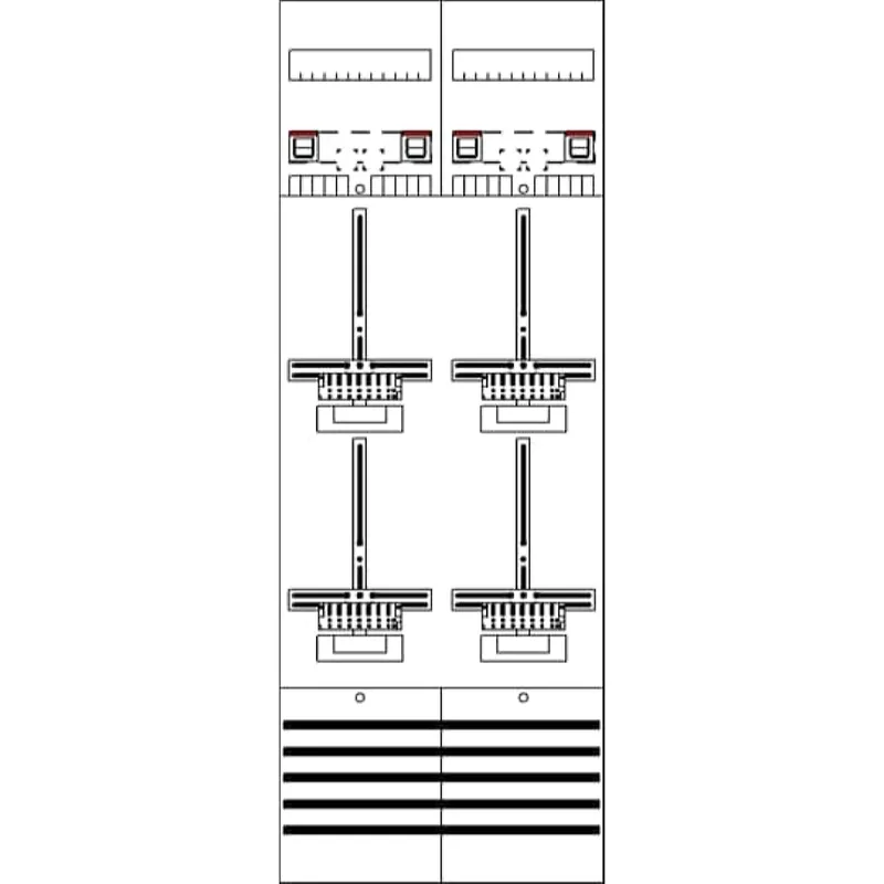 ABB Striebel & John DF29Q4 Zählerfeld 9RE 4Z vorverdrahtet mit Zählerkreuz