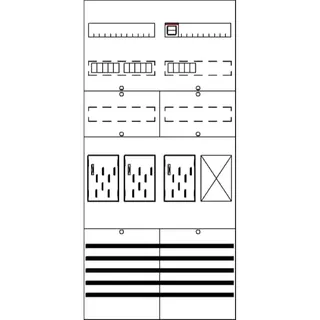 ABB Striebel & John BF27A31XAM Zählerfeld 7RE 3ZM1R vorverdrahtet mit BKE-I