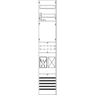 ABB Striebel & John BF19A1XXBY Zählerfeld 9RE 1Z vorverdrahtet mit BKE-I