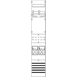 ABB Striebel & John BF19A2XAY Zählerfeld 9RE 2Z vorverdrahtet mit BKE-I