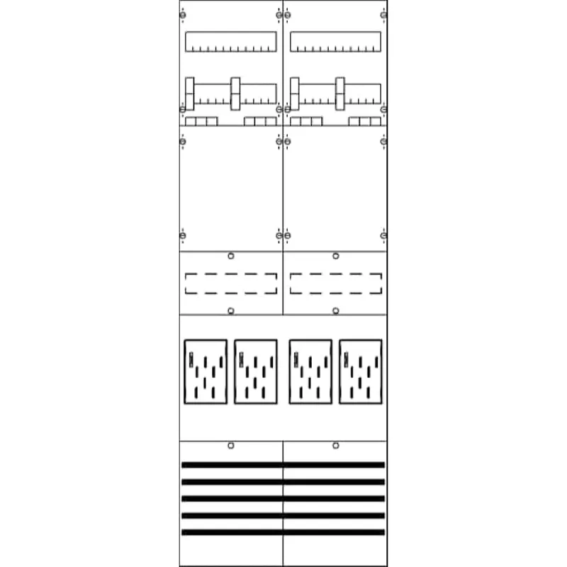 ABB Striebel & John BF29A4XAY Zählerfeld 9RE 4Z vorverdrahtet mit BKE-I