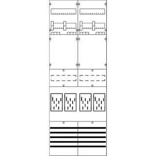 ABB Striebel & John BF29A4XAY Zählerfeld 9RE 4Z vorverdrahtet mit BKE-I