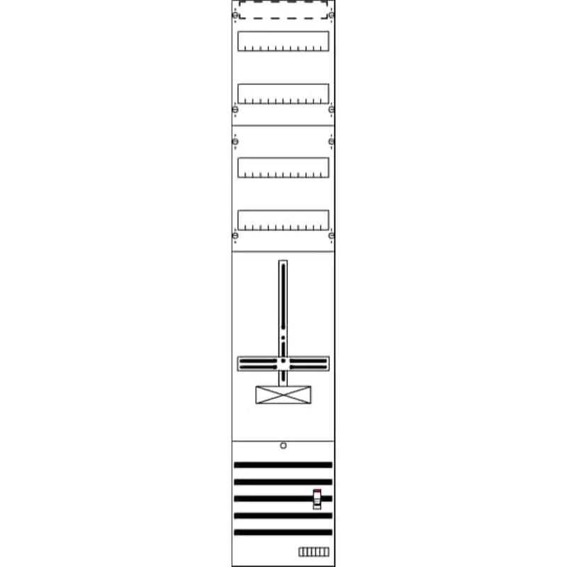 ABB Striebel & John DF19ABV Zählerfeld 9RE 1S+2RE vorverdrahtet mit Zählerkreuz