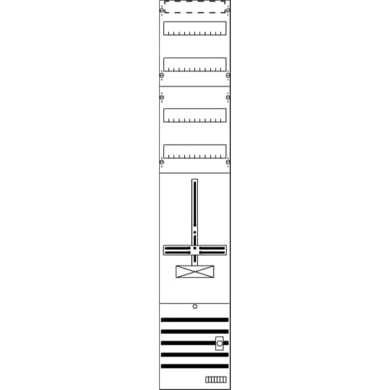 ABB Striebel & John DF19ADV Zählerfeld 9RE 1S+2RE vorverdrahtet mit Zählerkreuz