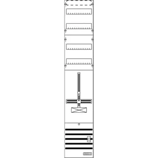 ABB Striebel & John DF19ADV Zählerfeld 9RE 1S+2RE vorverdrahtet mit Zählerkreuz