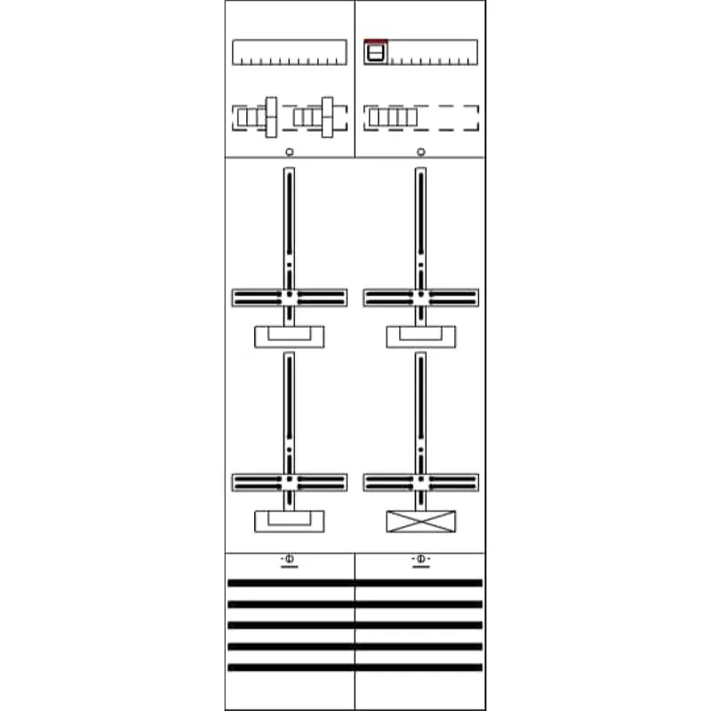 ABB Striebel & John DF29A31M Zählerfeld 9RE 3ZM1R vorverdrahtet mit Zählerkreuz