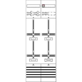 ABB Striebel & John DF29A31M Zählerfeld 9RE 3ZM1R vorverdrahtet mit Zählerkreuz