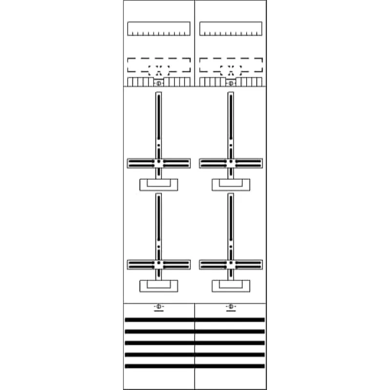ABB Striebel & John DF29A4XS Zählerfeld 9RE 4Z 2Cu vorverdrahtet mit Zählerkreuz