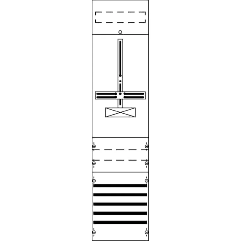 ABB Striebel & John FD17XM2 Zählerfeld ohne Verdrahtung mit Dreipunkt-Befestigung, 7RE