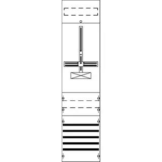 ABB Striebel & John FD17XM2 Zählerfeld ohne Verdrahtung mit Dreipunkt-Befestigung, 7RE