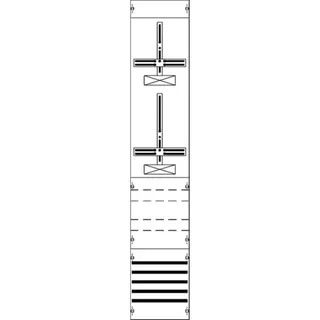ABB Striebel & John FD19XM1 Zählerfeld ohne Verdrahtung mit Dreipunkt-Befestigung, 9RE