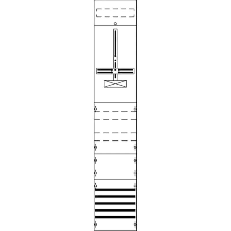 ABB Striebel & John FD19XM2 Zählerfeld ohne Verdrahtung mit Dreipunkt-Befestigung, 9RE