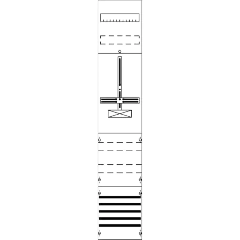 ABB Striebel & John FD19XM3 Zählerfeld ohne Verdrahtung mit Dreipunkt-Befestigung, 9RE