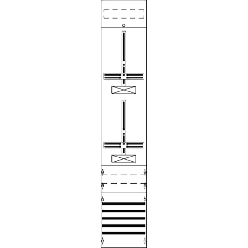 ABB Striebel & John FD19XM4 Zählerfeld ohne Verdrahtung mit Dreipunkt-Befestigung, 9RE