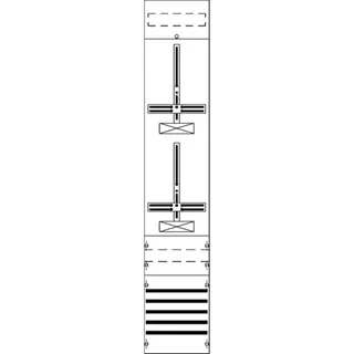 ABB Striebel & John FD19XM4 Zählerfeld ohne Verdrahtung mit Dreipunkt-Befestigung, 9RE