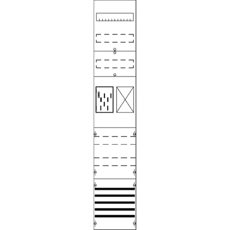 ABB Striebel & John FB19XM3 Zählerfeld ohne Verdrahtung mit BKE-I, 9RE