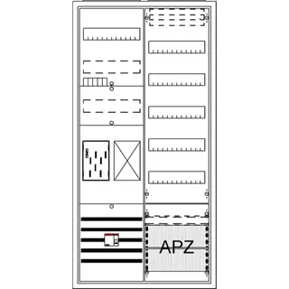 ABB Striebel & John BA27BBL Komplettschrank, AP BKE-I, A27 1Z1R1V5A2OVR
