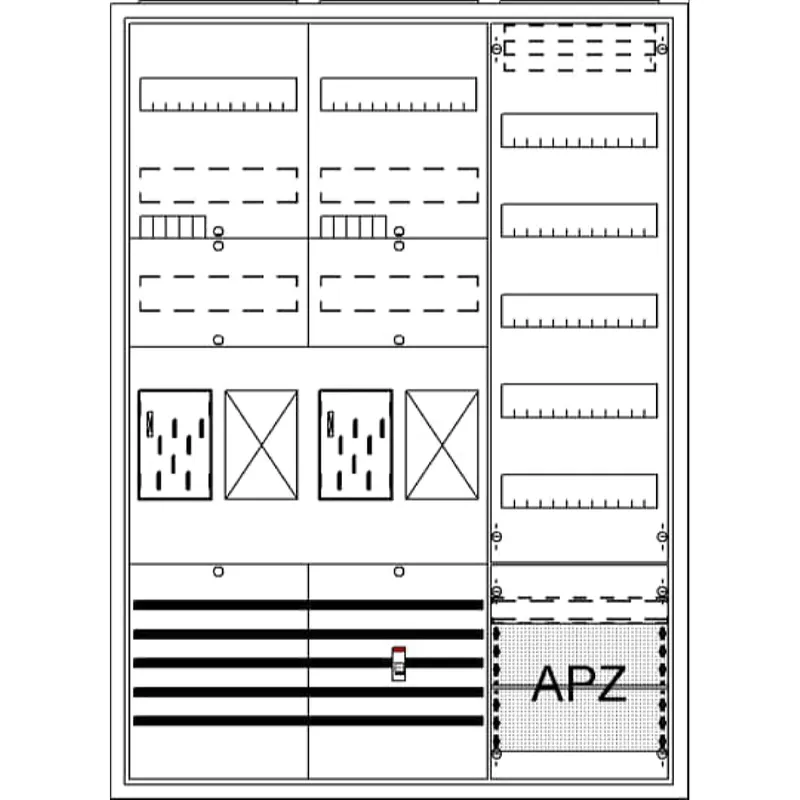 ABB Striebel & John BA37BG Komplettschrank, AP BKE-I, A37 2Z2R1V5A2