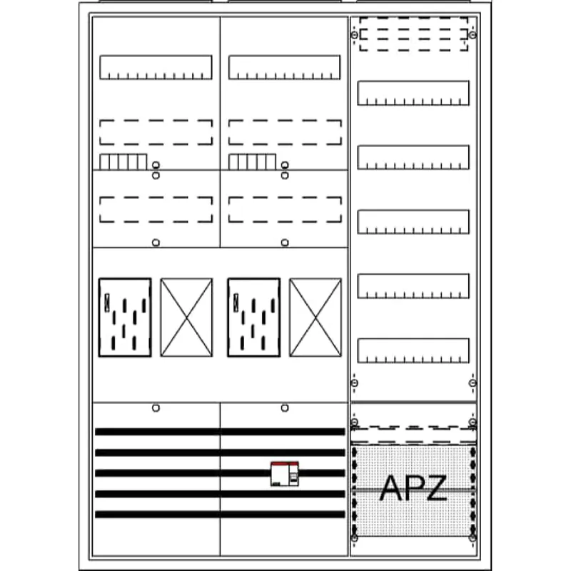 ABB Striebel & John BA37BGL Komplettschrank, AP BKE-I, A37 2Z2R1V5A2OVR