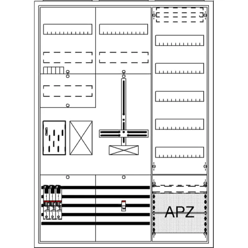 ABB Striebel & John BA37BC5 Komplettschrank, AP BKE-I, A37 1Z1R1S1V5A2