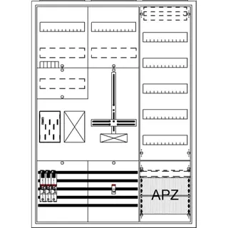 ABB Striebel & John BA37BC5 Komplettschrank, AP BKE-I, A37 1Z1R1S1V5A2