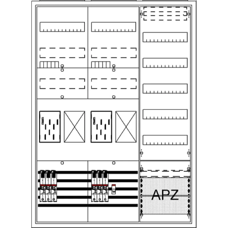 ABB Striebel & John BA37BG5 Komplettschrank, AP BKE-I, A37 2Z2R1V5A2
