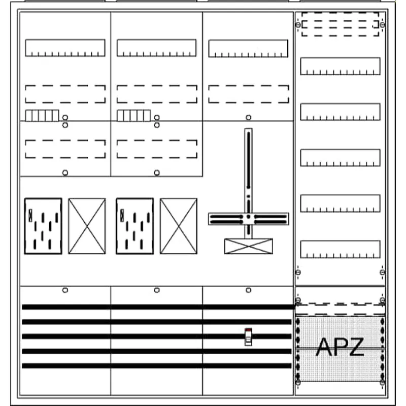 ABB Striebel & John BA47BH Komplettschrank, AP BKE-I, A47 2Z2R1S1V5A2