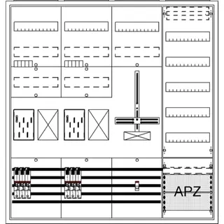 ABB Striebel & John BA47BH5 Komplettschrank, AP BKE-I, A47 2Z2R1S1V5A2