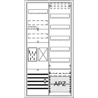 ABB Striebel & John BA27FB Komplettschrank, AP BKE-I, A27 1Z1R1V5A2