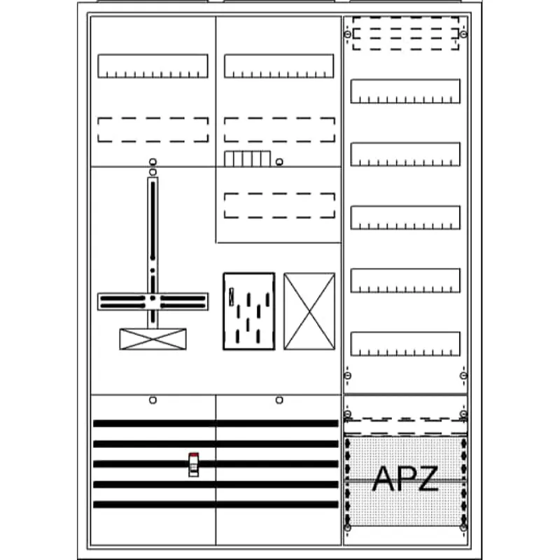 ABB Striebel & John BA37FC Komplettschrank, AP BKE-I, A37 1Z1R1S1V5A2