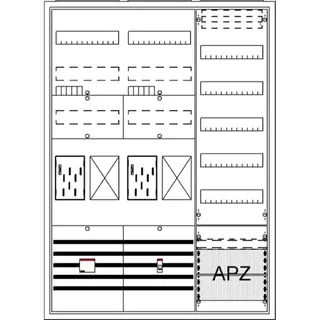 ABB Striebel & John BA37FGB Komplettschrank, AP BKE-I, A37 2Z2R1V5A2OVR