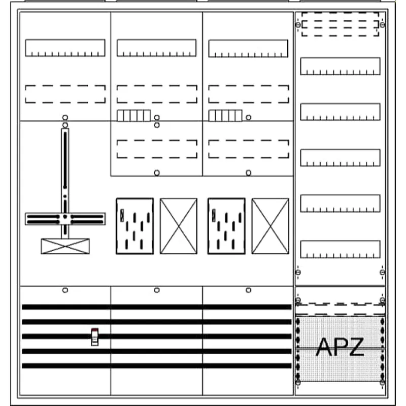 ABB Striebel & John BA47FH Komplettschrank, AP BKE-I, A47 2Z2R1S1V5A2