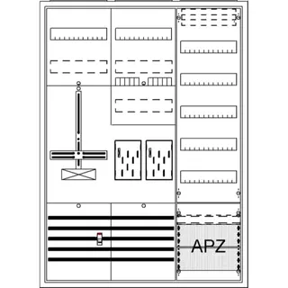 ABB Striebel & John BA37FN Komplettschrank, AP BKE-I, A37 2Z1S1V5A2
