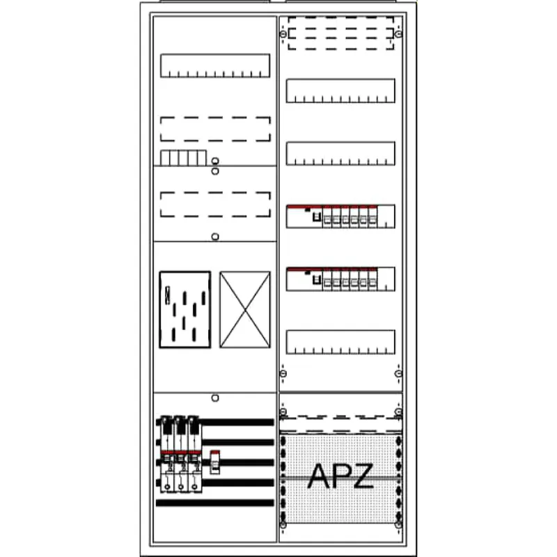 ABB Striebel & John BA27CB6V Komplettschrank, AP BKE-I, A27 1Z1R1V5A2