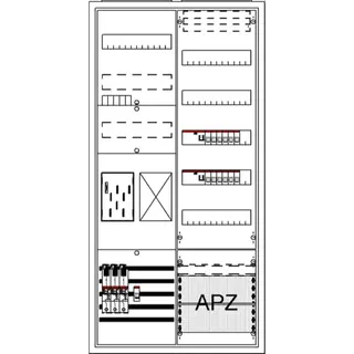 ABB Striebel & John BA27CB6V Komplettschrank, AP BKE-I, A27 1Z1R1V5A2