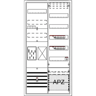 ABB Striebel & John BA27CBW Komplettschrank, AP BKE-I, A27 1Z1R1V5A2
