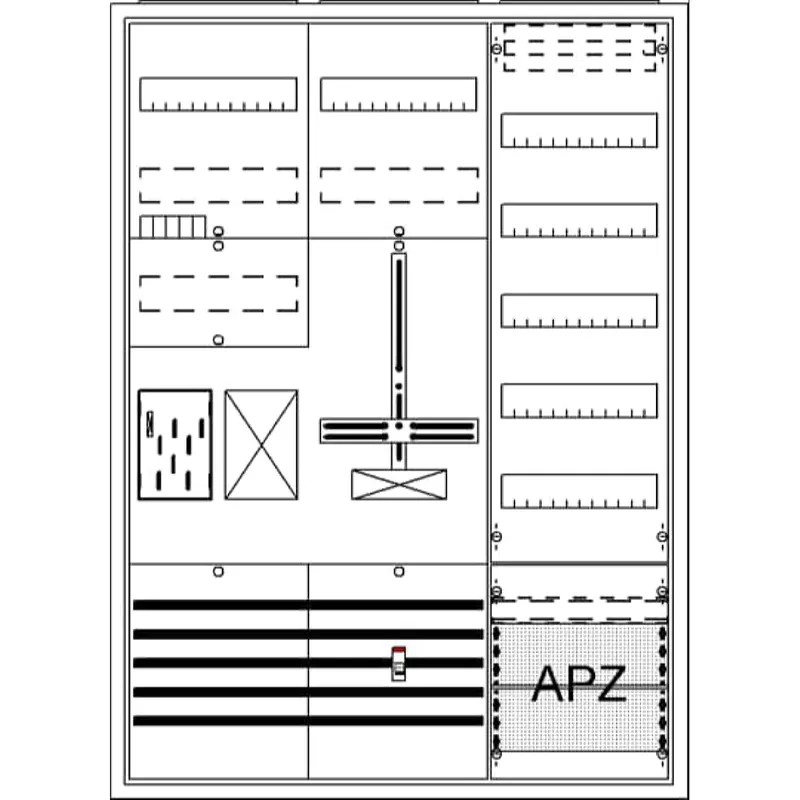 ABB Striebel & John BA37CC Komplettschrank, AP BKE-I, A37 1Z1R1S1V5A2
